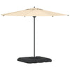 Cantilever parasollbase-sett 4 pcs Svart 98 x 98 x 13 cm Plast