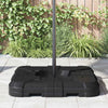 Paraplyfotssett 2 pcs Svart 88.5 x 88.5 x 12 cm Plast
