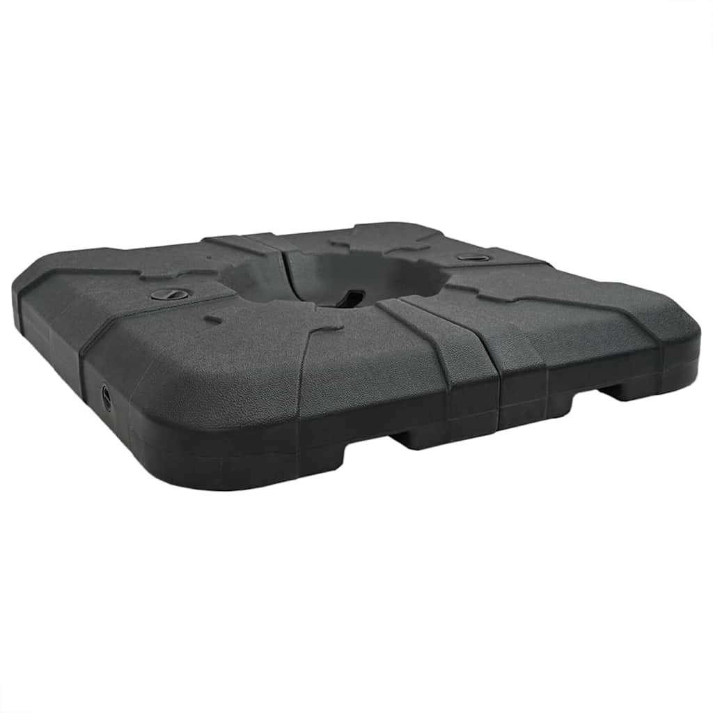 Paraplyfotssett 2 pcs Svart 88.5 x 88.5 x 12 cm Plast