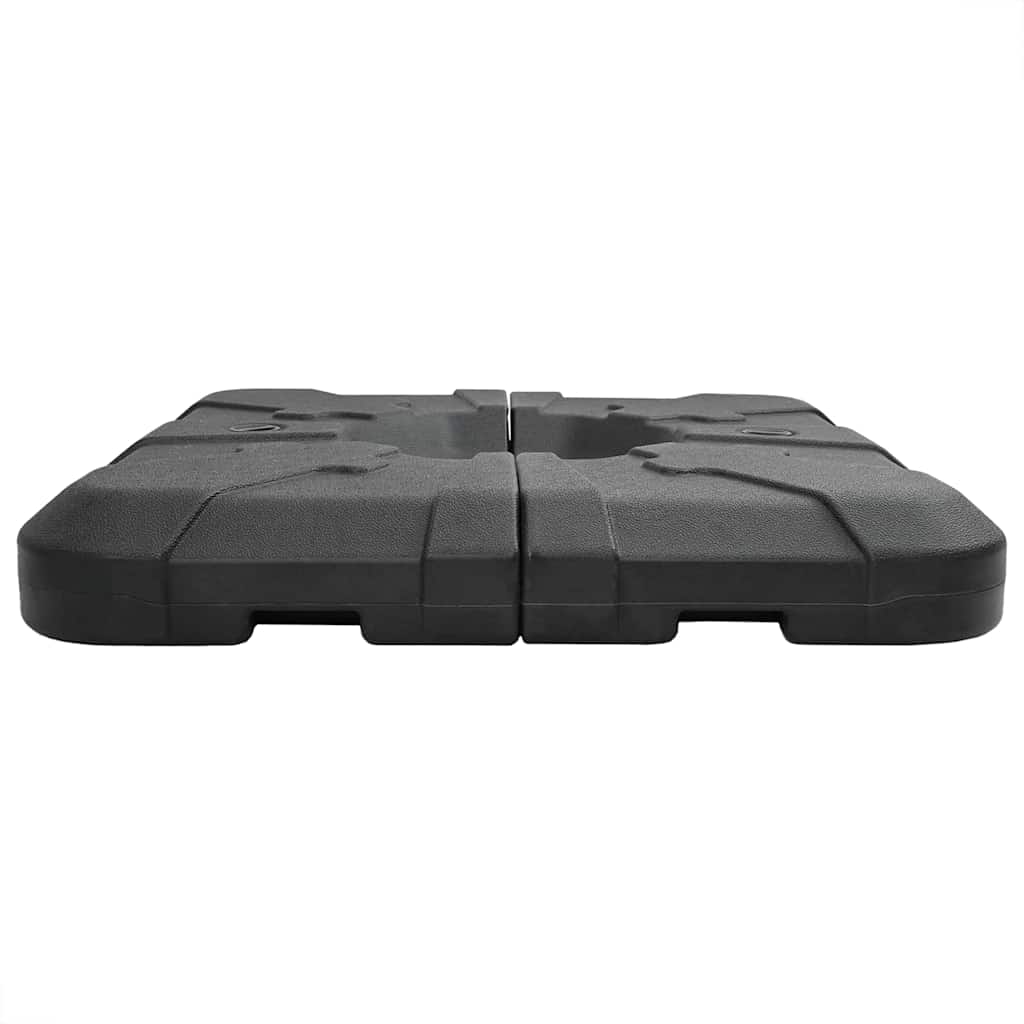 Paraplyfotssett 2 pcs Svart 88.5 x 88.5 x 12 cm Plast