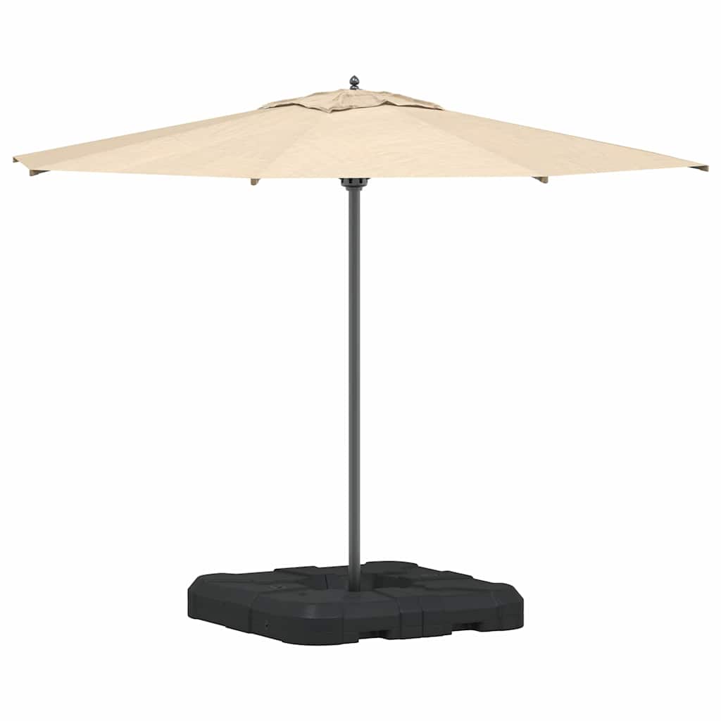Paraplyfotssett 2 pcs Svart 88.5 x 88.5 x 12 cm Plast