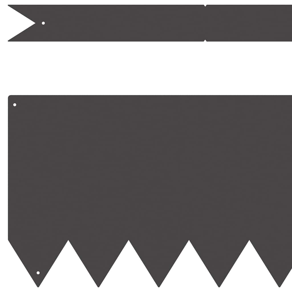 Gjerdekant 50 pcs Svart 100 x 0.05 x 20 cm Kaldvalset stål