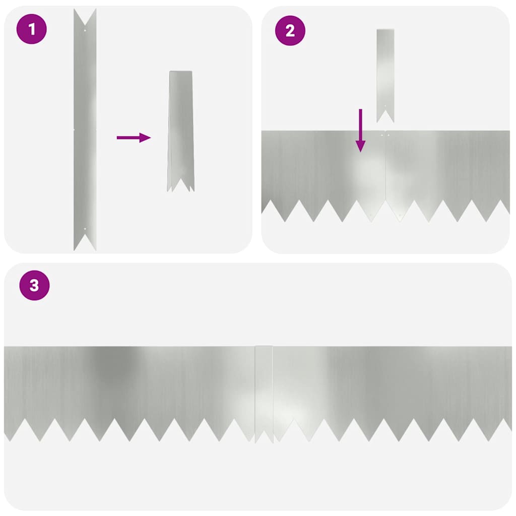 Gjerdekant 50 pcs sølv 100 x 0.05 x 20 cm Galvanisert Stål