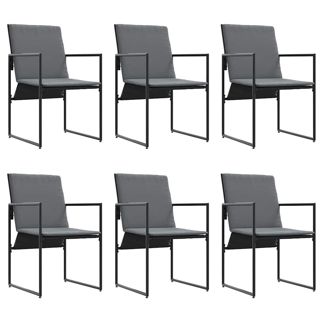 Hage Spisegruppe 7 stk. Svart Stål