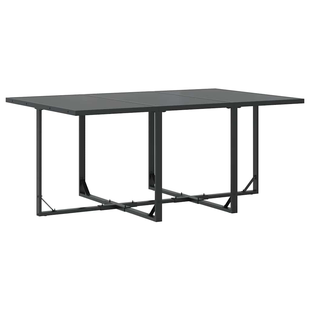 Hage Spisegruppe 11 pcs Svart Stål