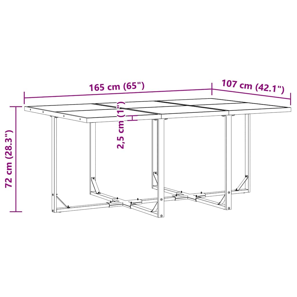 Hage Spisegruppe 11 pcs Svart Stål