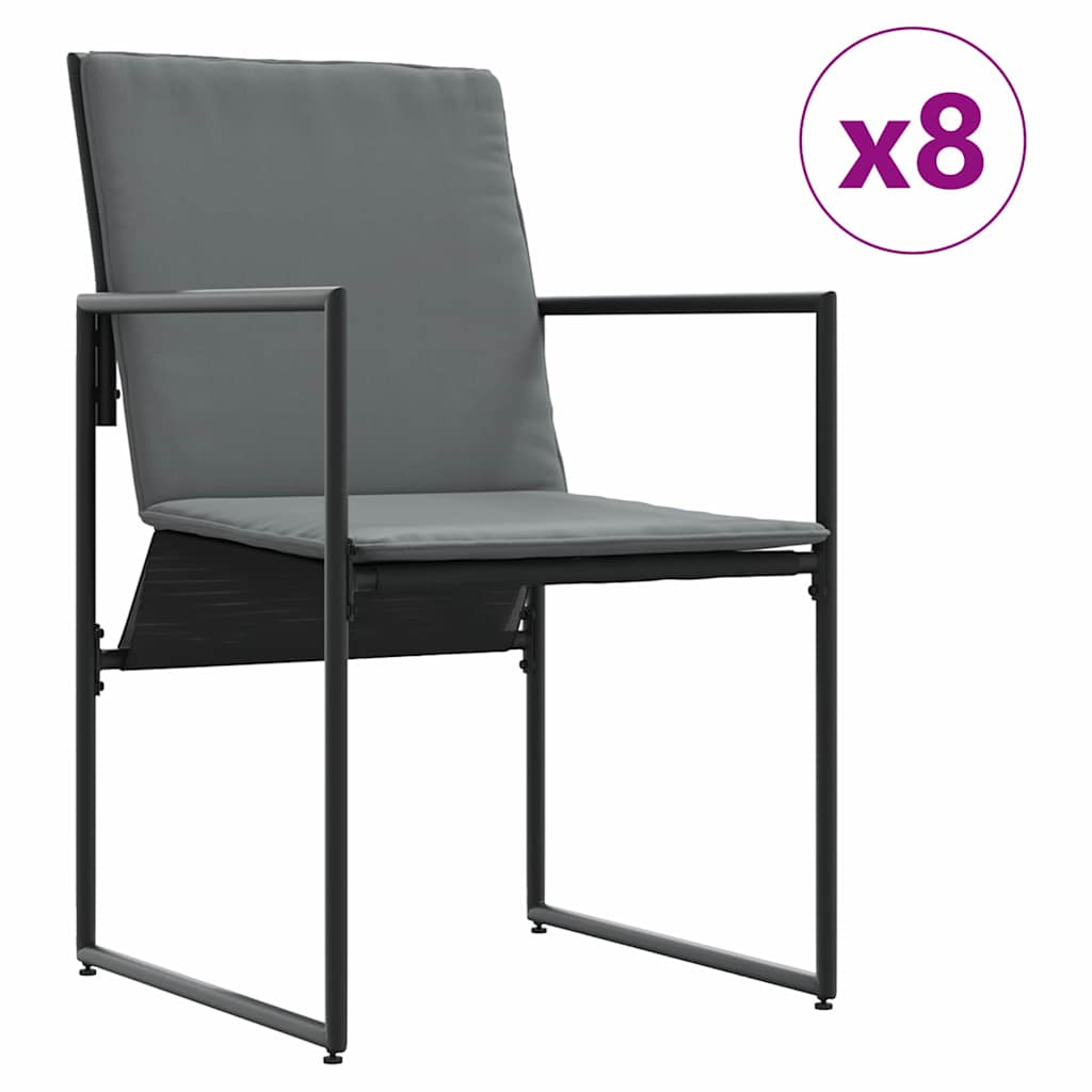 Hage Spisegruppe 13 pcs Svart Stål