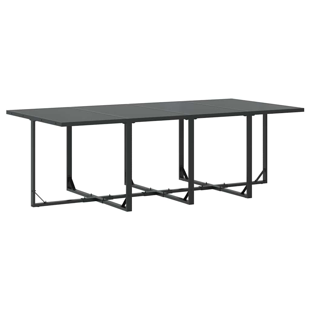 Hage Spisegruppe 13 pcs Svart Stål