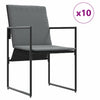 Hage Spisegruppe 15 pcs Svart Stål
