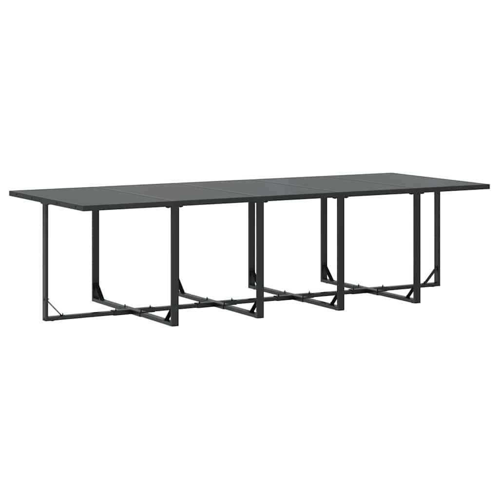 Hage Spisegruppe 15 pcs Svart Stål