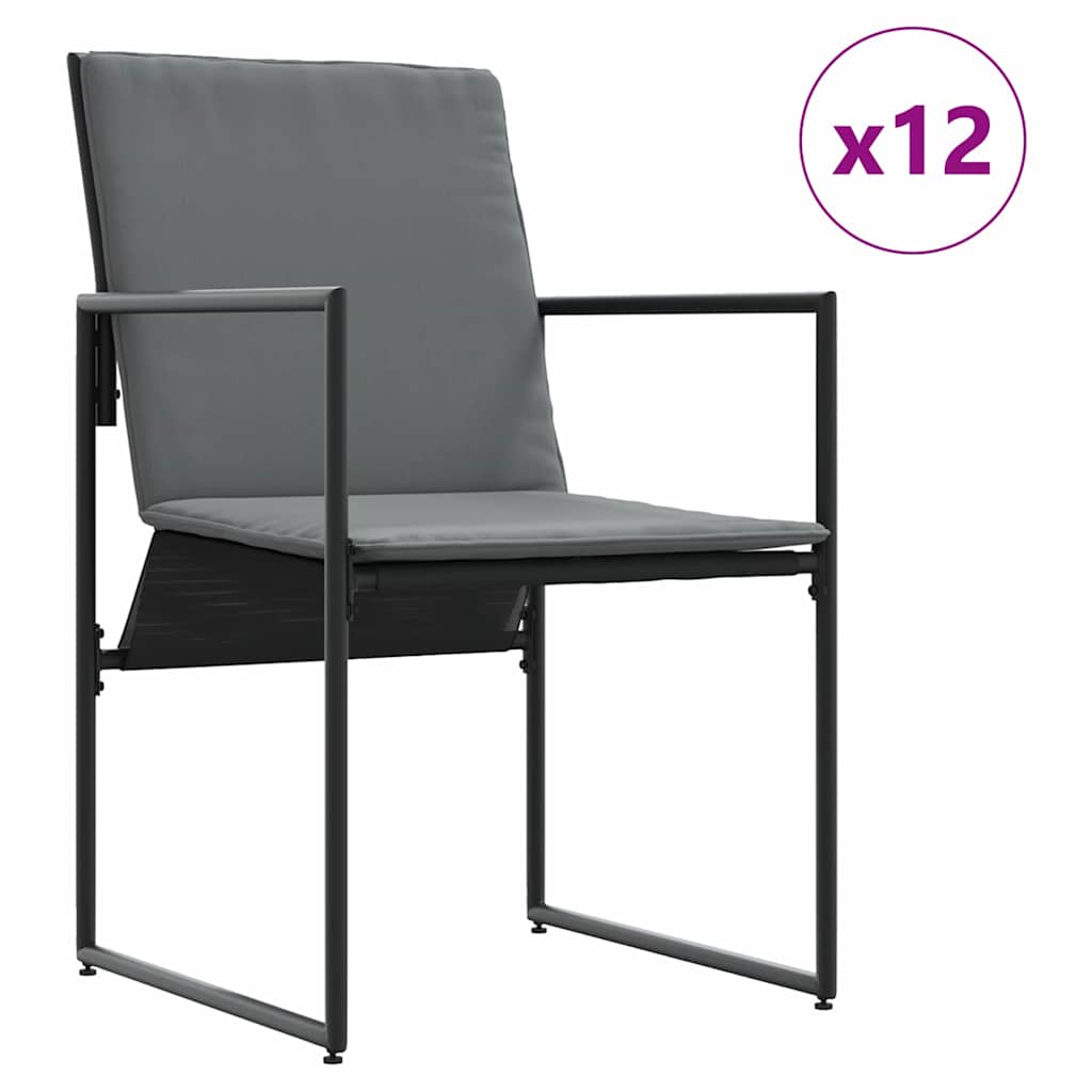Hage Spisegruppe 17 pcs Svart Stål