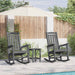 Gyngestol 3 pcs Lysegrå Polyethylen vidaXL