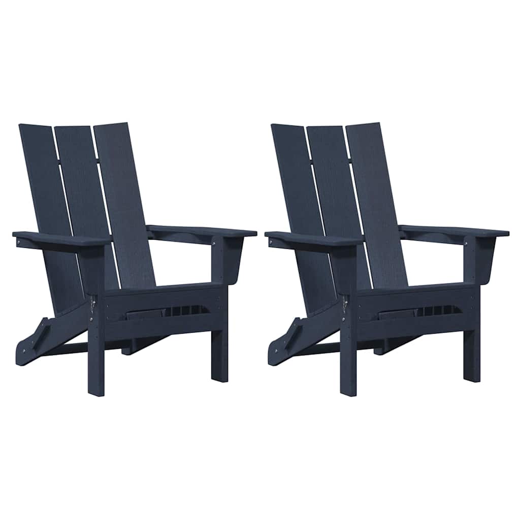 Hage Stol 2 pcs Havblå 80.5 x 74.5 x 92 cm Polyethylen