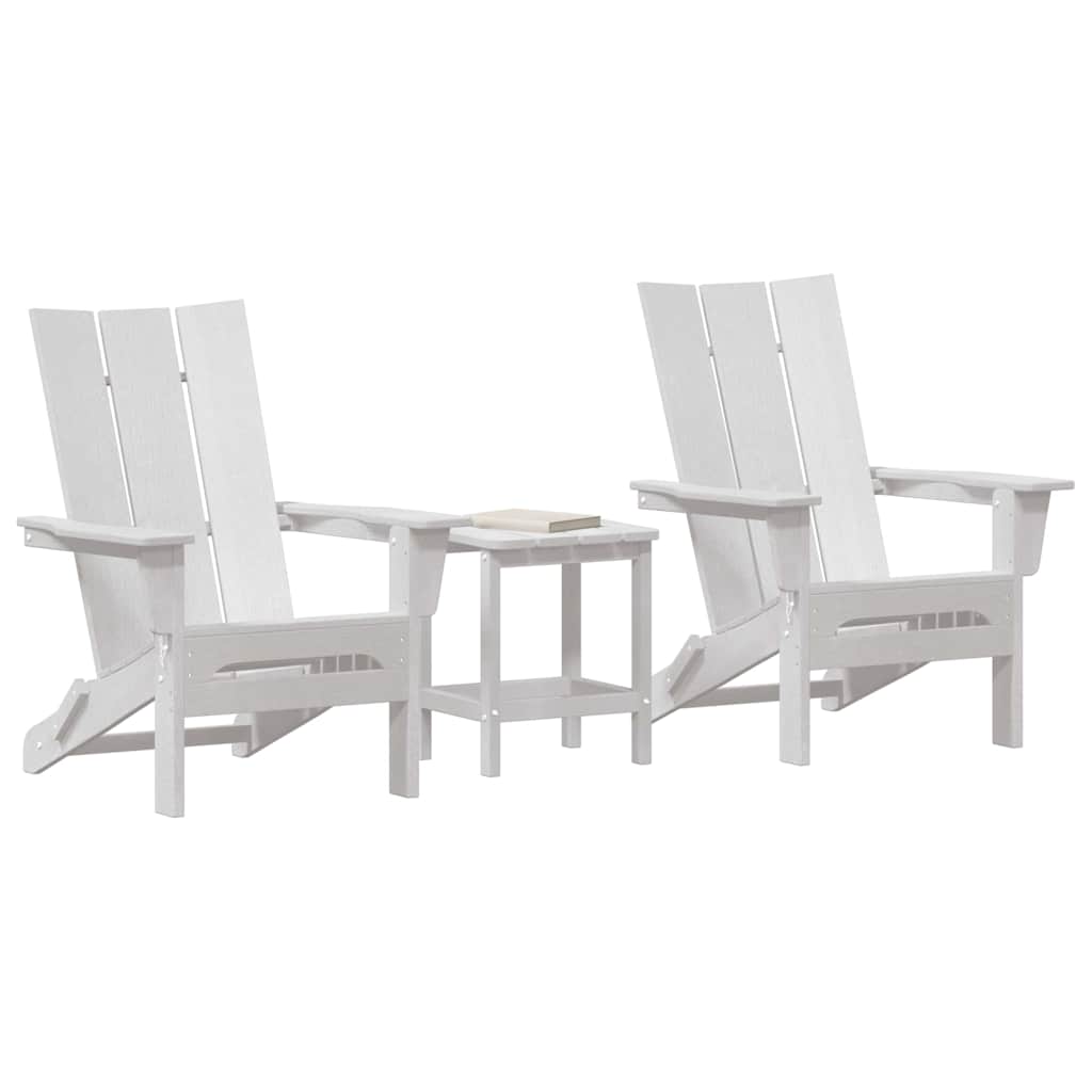 Hage Stol 3 pcs Hvit 80.5 x 74.5 x 92 cm Polyethylen vidaXL