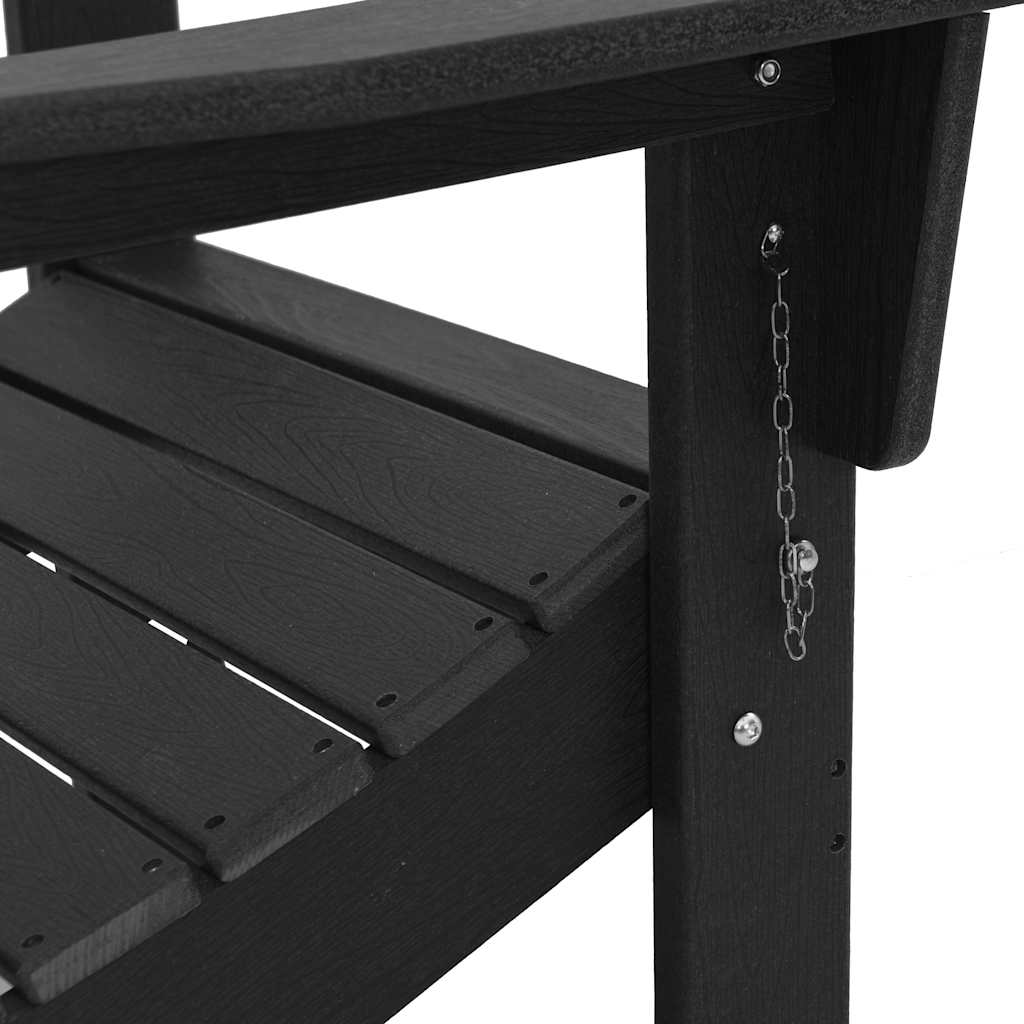 Hage Stol 3 pcs Svart 80.5 x 74.5 x 92 cm Polyethylen