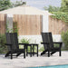 Hage Stol 3 pcs Svart 80.5 x 74.5 x 92 cm Polyethylen