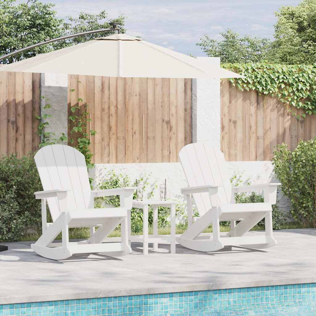 Adirondack Gyngestoler 2 pcs Hvit HDPE