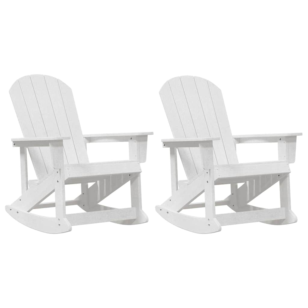 Adirondack Gyngestoler 2 pcs Hvit HDPE