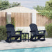 Hage lounge sett 3 pcs Marineblå HDPE
