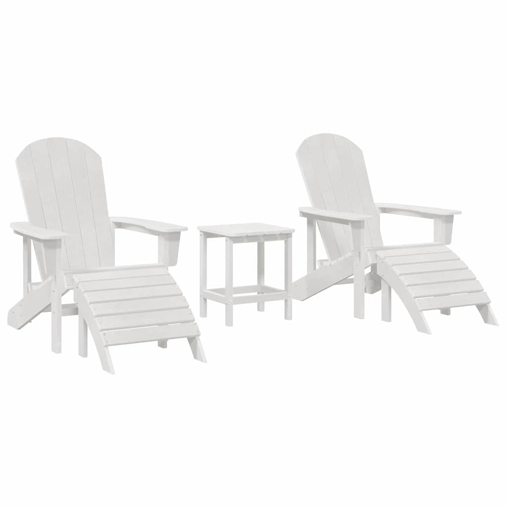 Hage lounge møbler 3 pcs Hvit 38 x 38 x 46cm Plast