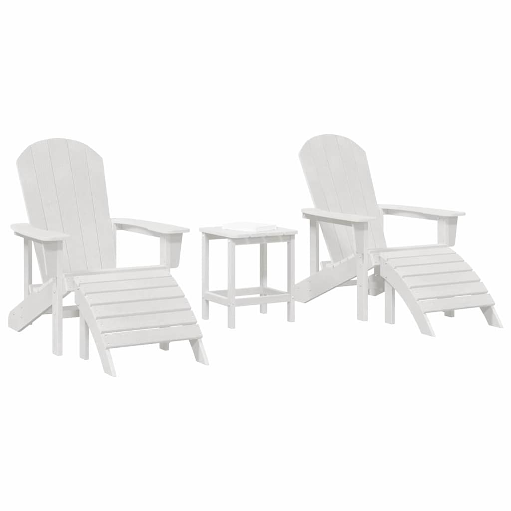 Hage lounge møbler 3 pcs Hvit 38 x 38 x 46cm Plast