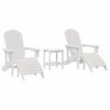 Hage lounge møbler 3 pcs Hvit 38 x 38 x 46cm Plast
