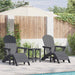 Hage Stol 3 pcs Lysegrå Polyethylen