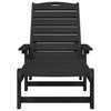 Hage lounge møbler 2 pcs Svart 53 x 195.5 x 30cm Polyethylen