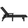 Hage lounge møbler 2 pcs Svart 53 x 195.5 x 30cm Polyethylen