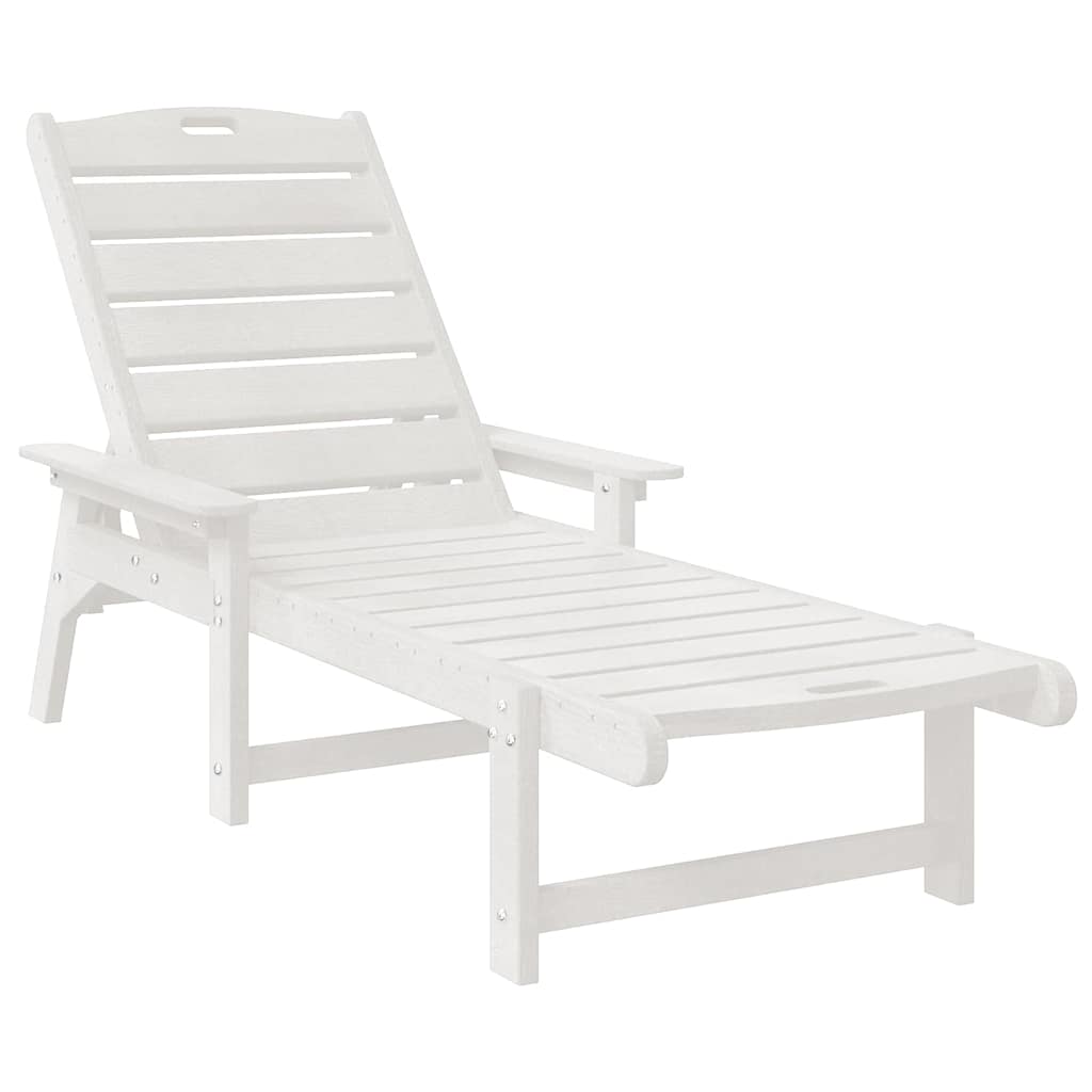 Solstol 3 pcs Hvit Polyethylen vidaXL