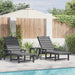 Solstol 3 pcs Lysegrå Polyethylen vidaXL