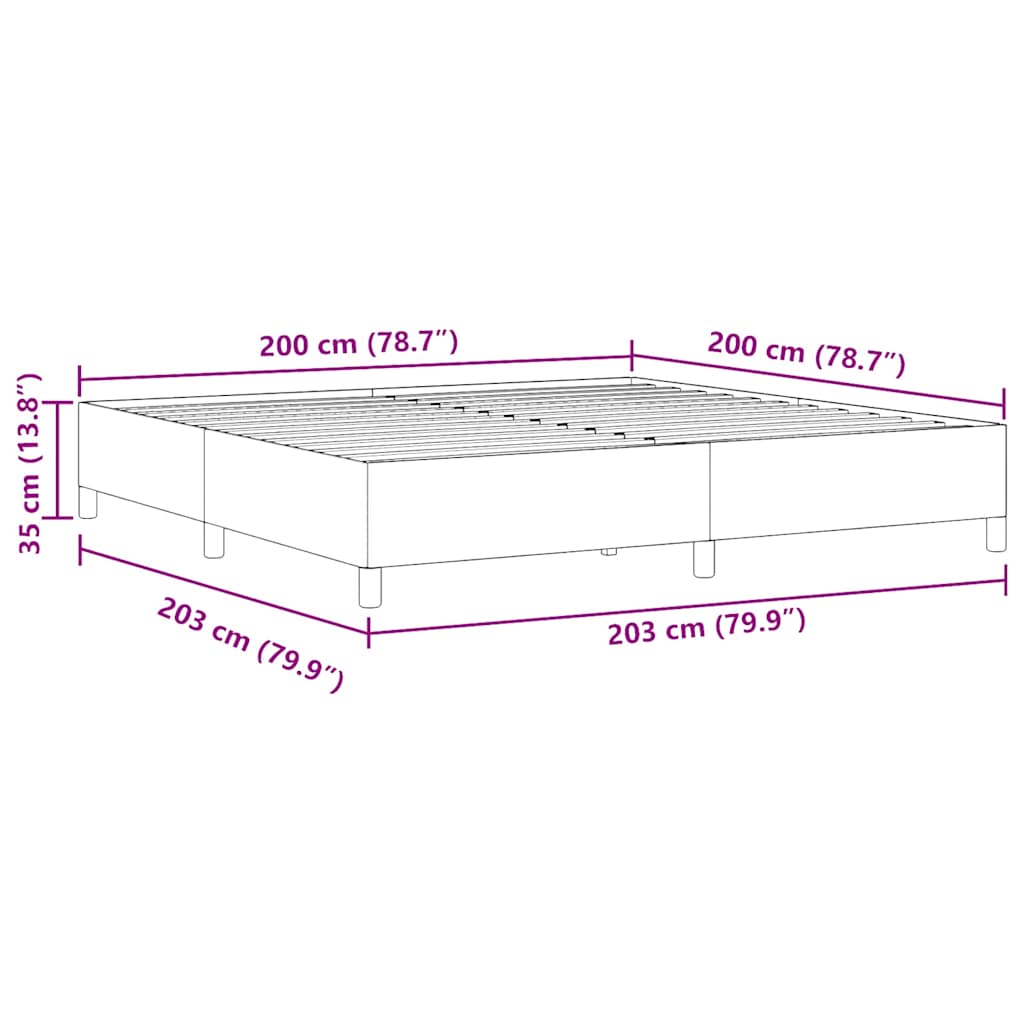 Sengestamme Blå 200 x 200 cm Kordfløyel