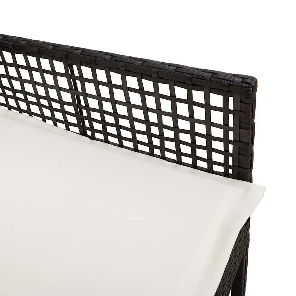Hage Stol 2 pcs Svart 53 x 60 x 85 cm polyrotting