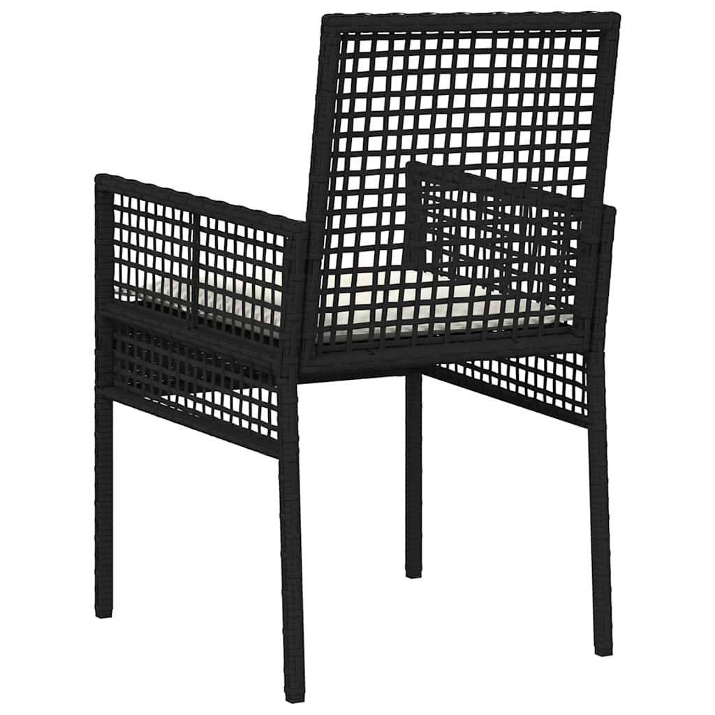 Hage Stol 2 pcs Svart 53 x 60 x 85 cm polyrotting