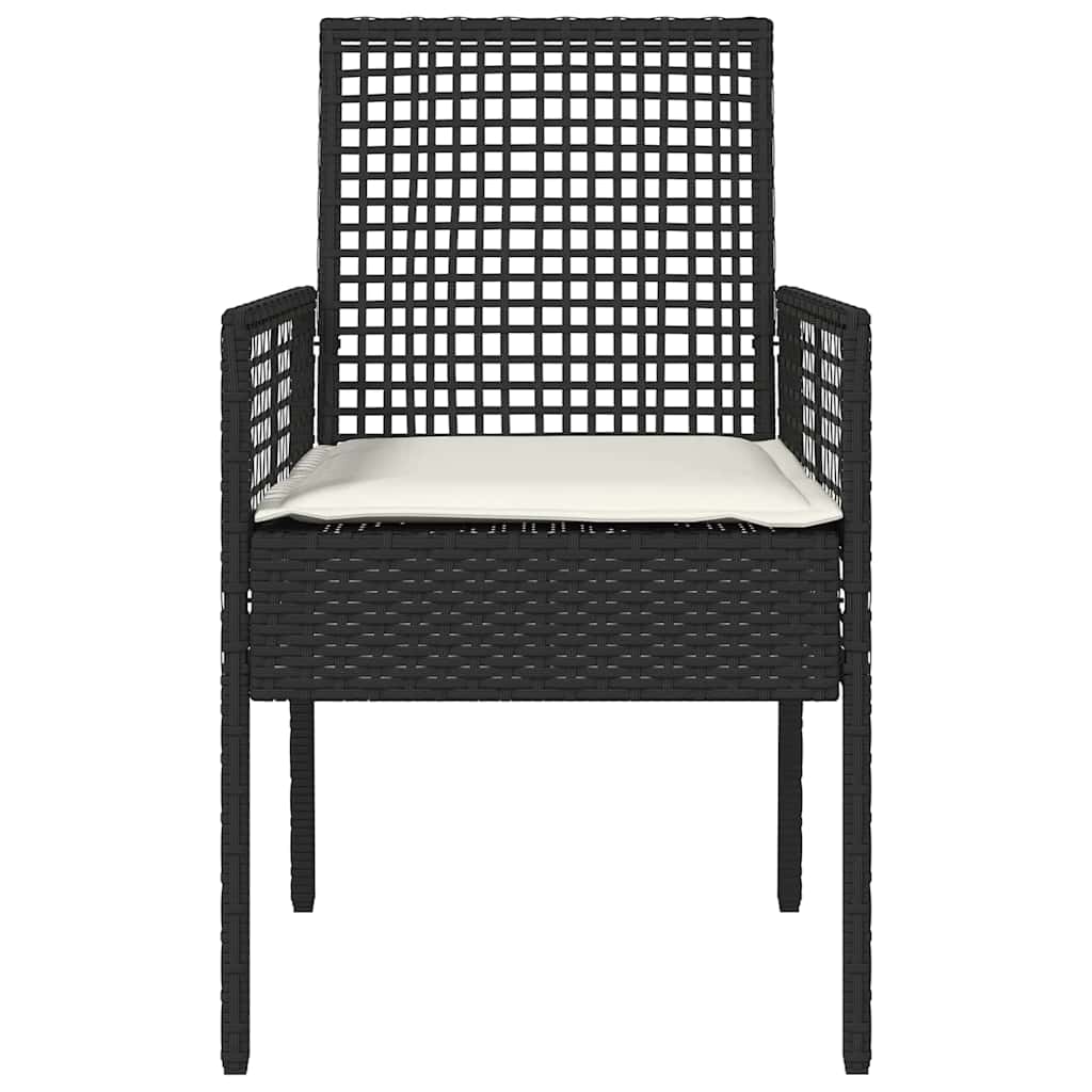 Hage Stol 2 pcs Svart 53 x 60 x 85 cm polyrotting