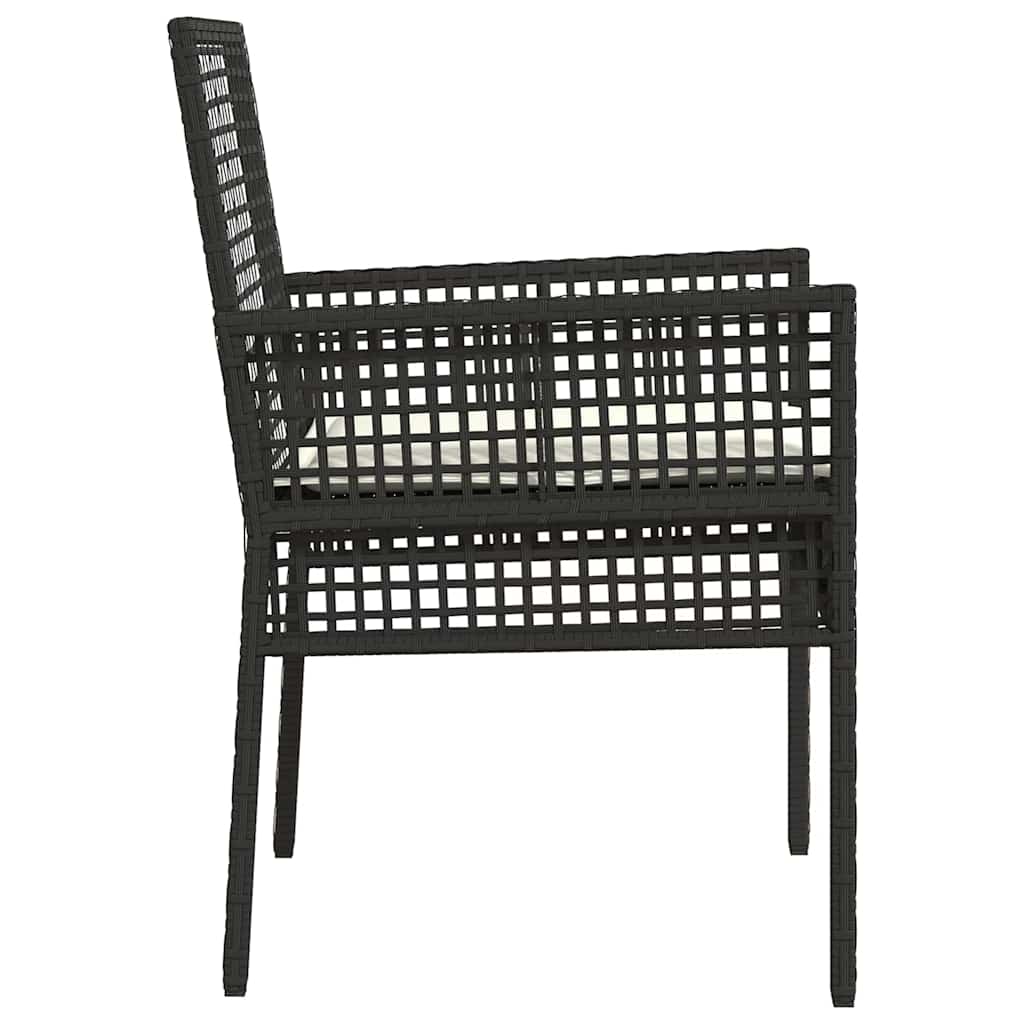 Hage Stol 2 pcs Svart 53 x 60 x 85 cm polyrotting