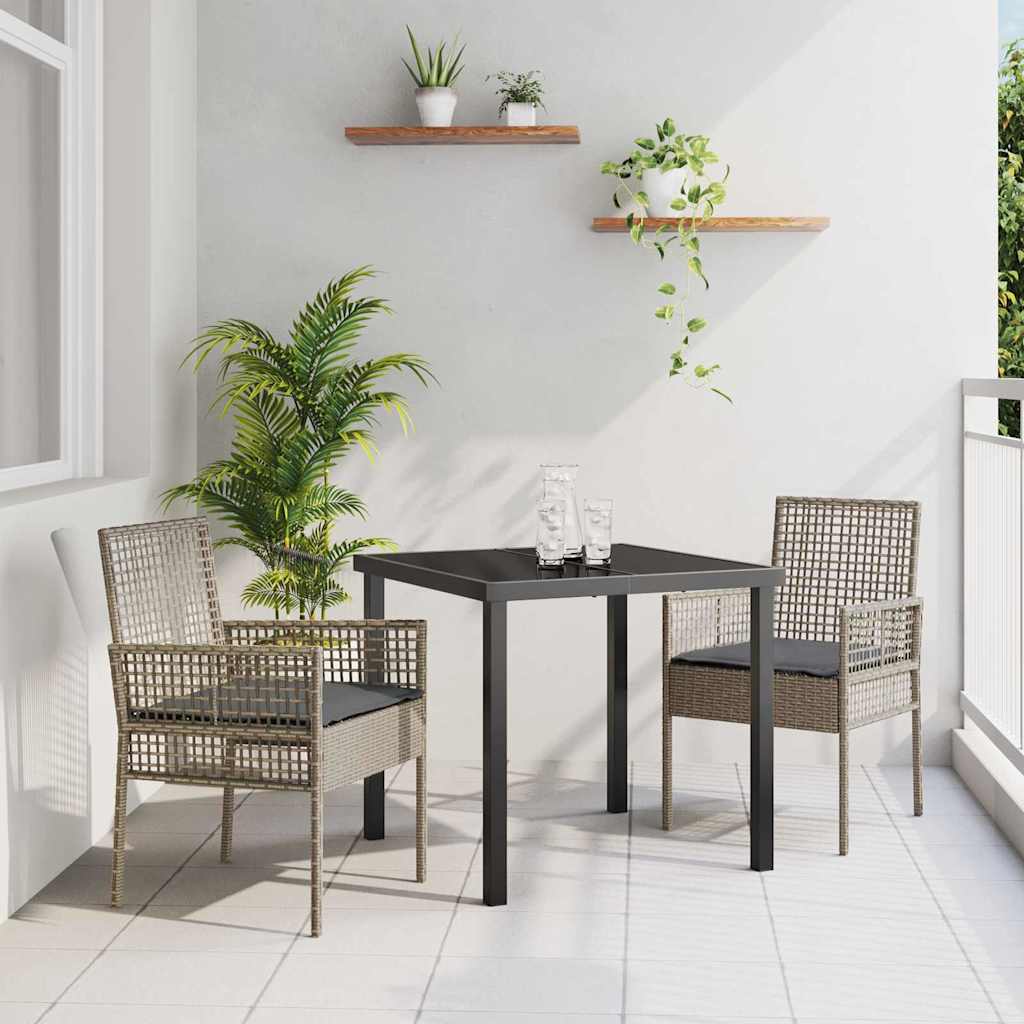 Hage Stol 2 pcs Grå 53 x 60 x 85 cm polyrotting