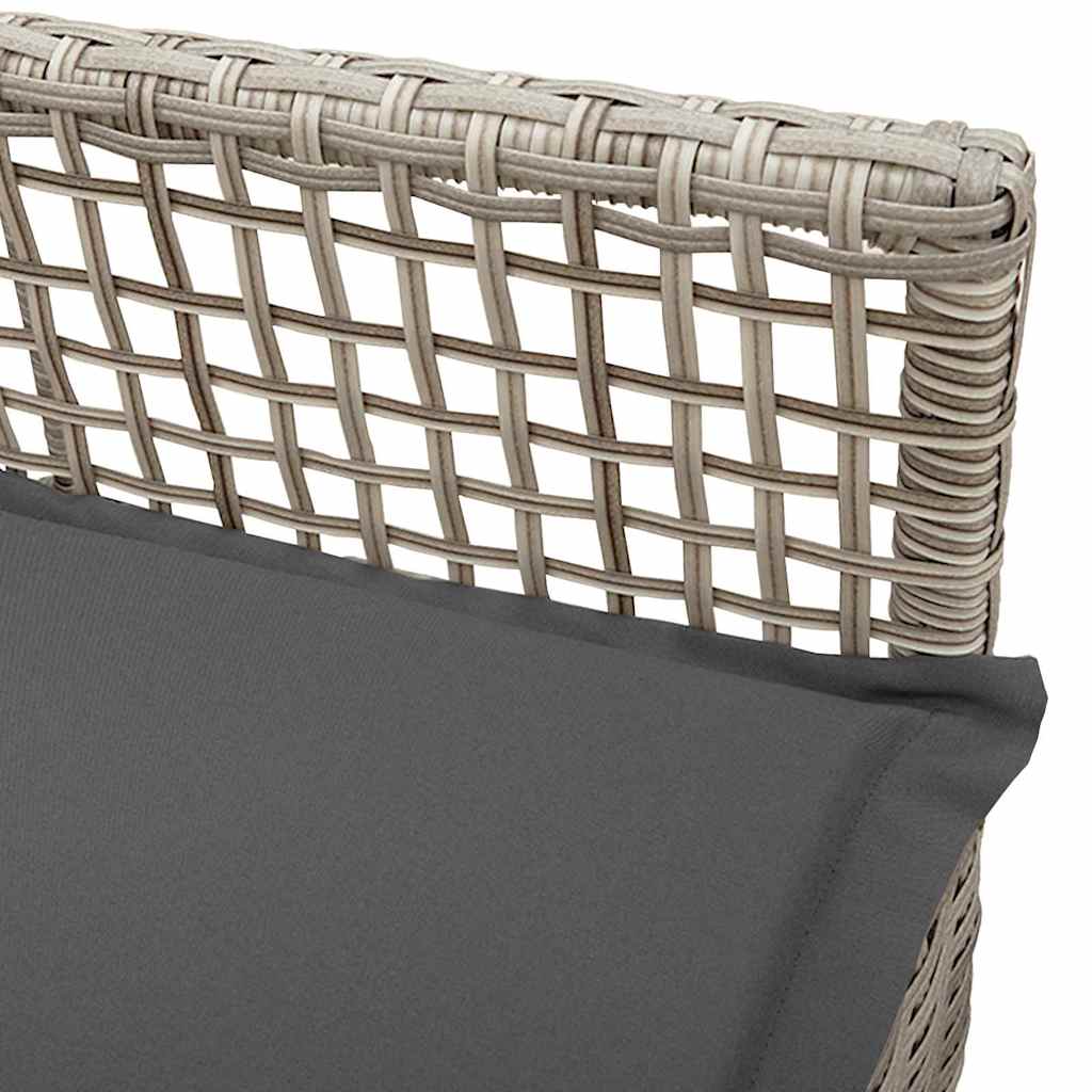 Hage Stol 2 pcs Lysegrå 53 x 60 x 85 cm polyrotting