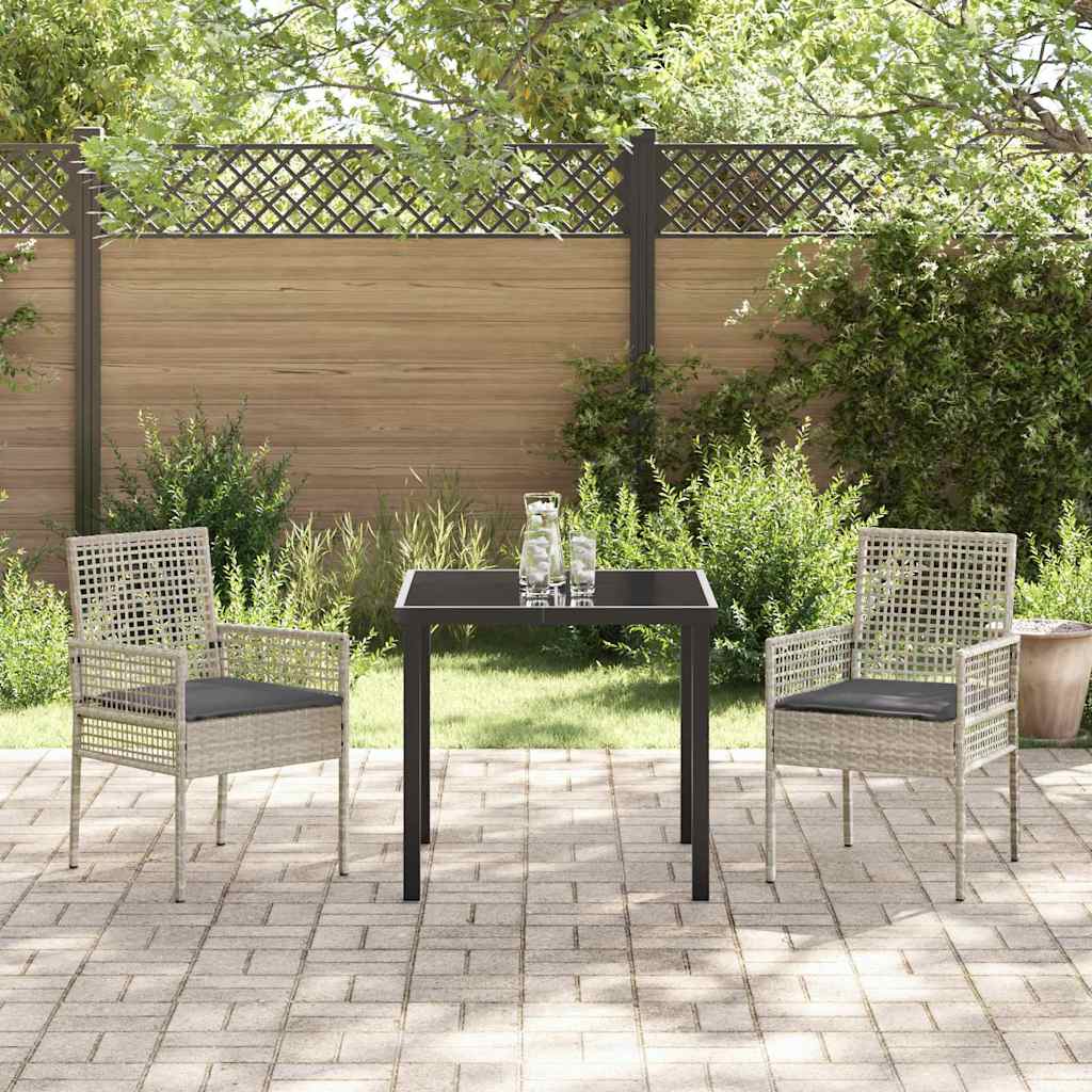 Hage Stol 2 pcs Lysegrå 53 x 60 x 85 cm polyrotting