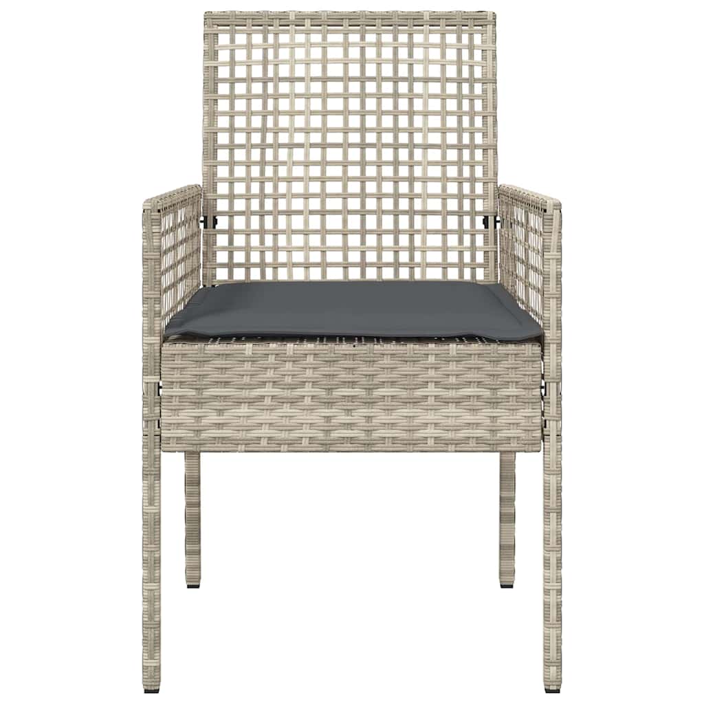 Hage Stol 2 pcs Lysegrå 53 x 60 x 85 cm polyrotting