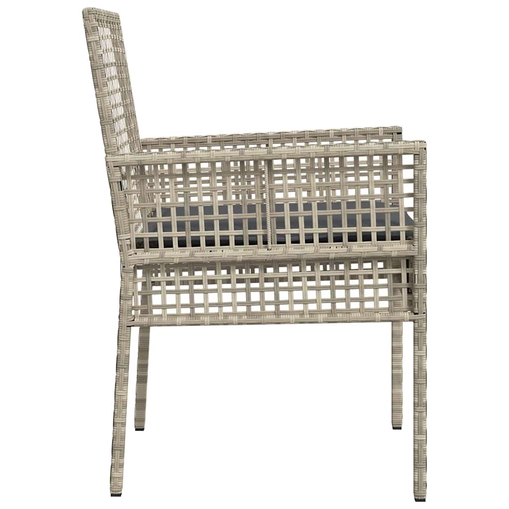 Hage Stol 2 pcs Lysegrå 53 x 60 x 85 cm polyrotting