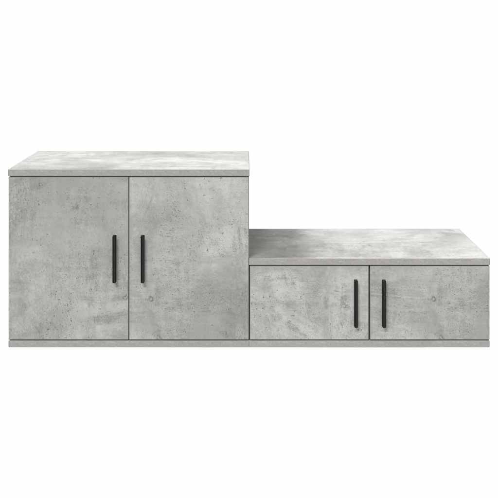Oppbevaringsskap 2 pcs Betonggrå 127 x 41 x 40 cm