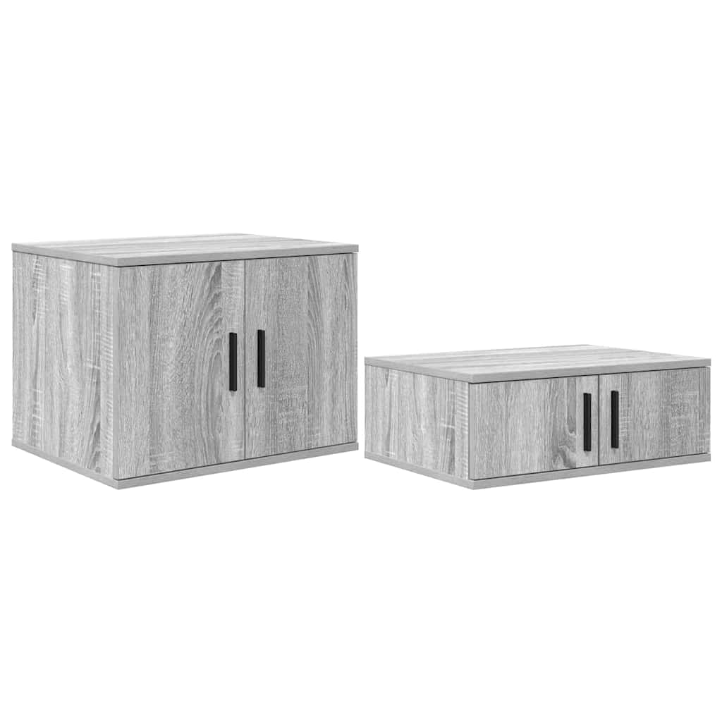 Oppbevaringsskap 2 pcs Grå Sonoma 127 x 41 x 40 cm