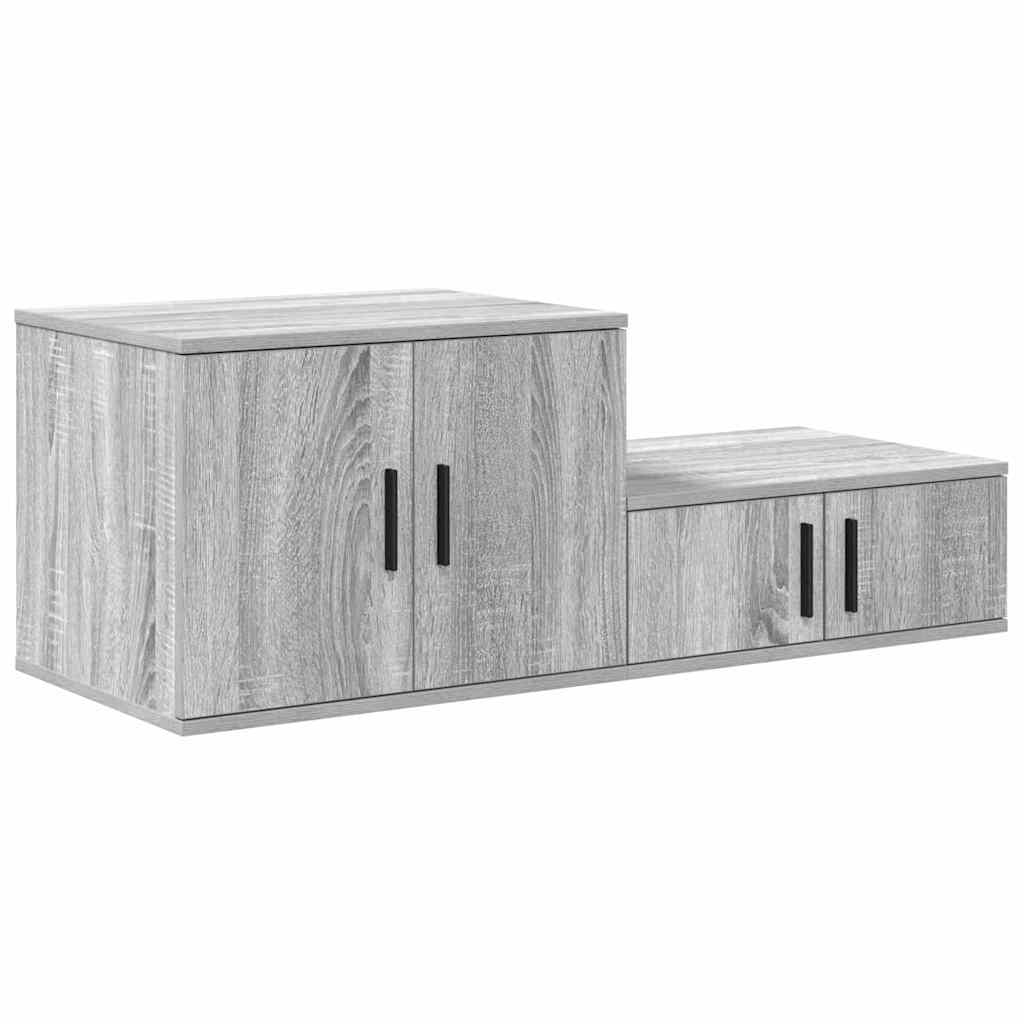 Oppbevaringsskap 2 pcs Grå Sonoma 127 x 41 x 40 cm