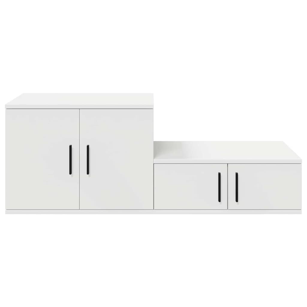 Oppbevaringsskap 2 pcs Hvit 118 x 41 x 40 cm Konstruert tre