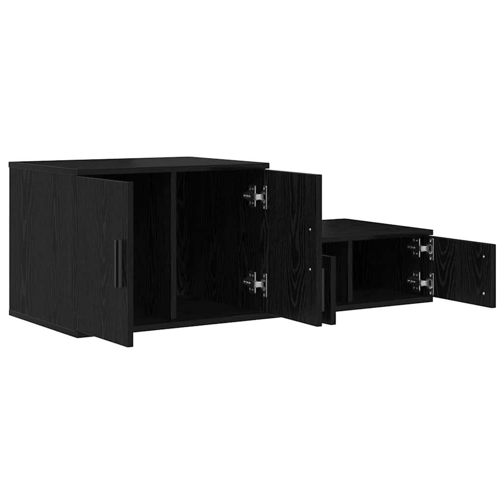 Oppbevaringsskap 2 pcs Svart Eik 118 x 41 x 40 cm