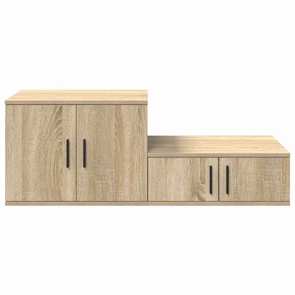 Oppbevaringsskap 2 pcs Sonoma eik 118 x 41 x 40 cm