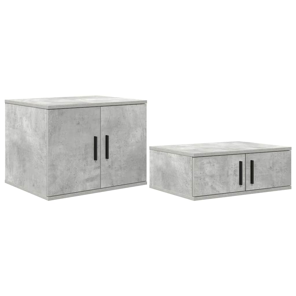 Oppbevaringsskap 2 pcs Betonggrå 118 x 41 x 40 cm