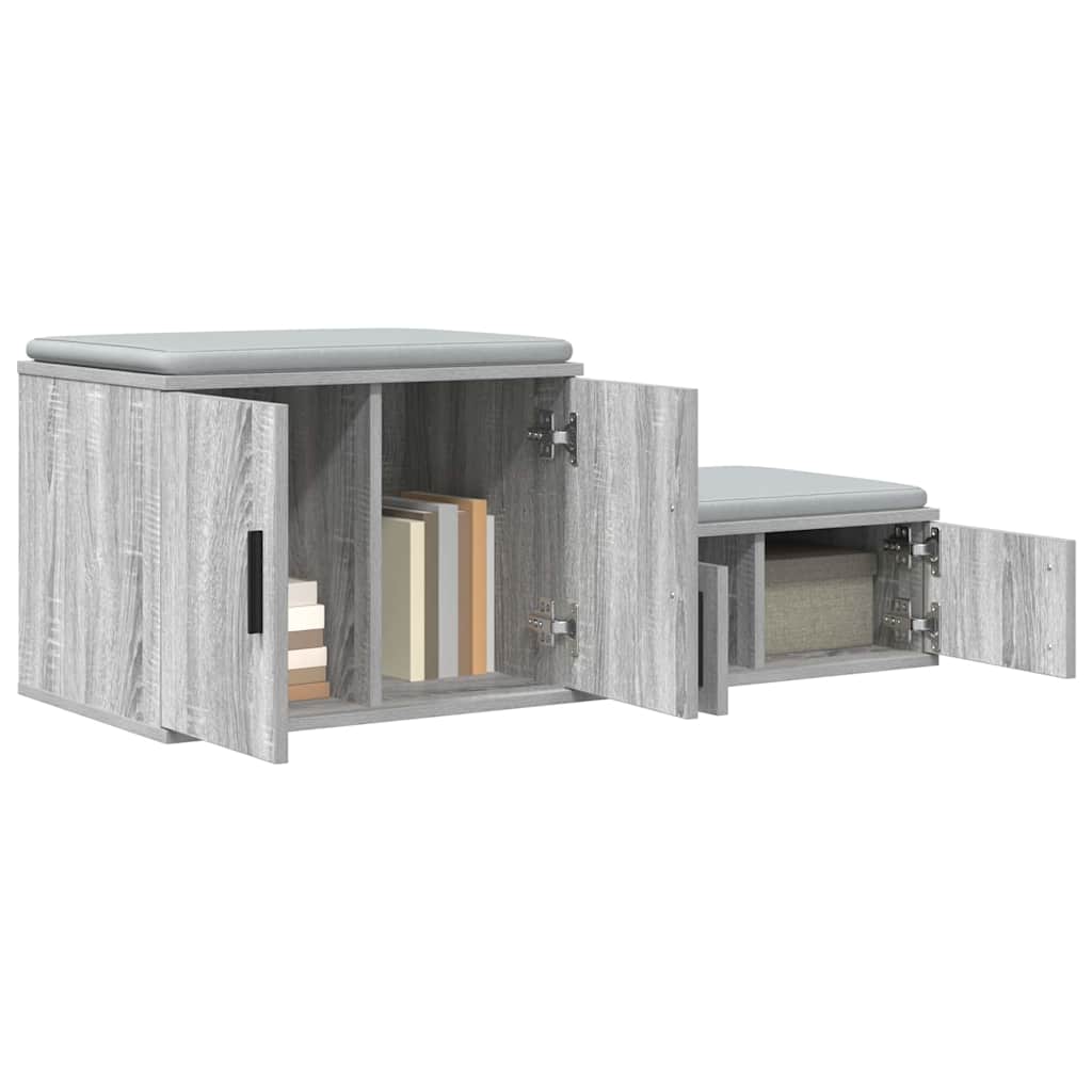 Oppbevaringsskap 2 pcs Grå Sonoma 118 x 41 x 40 cm