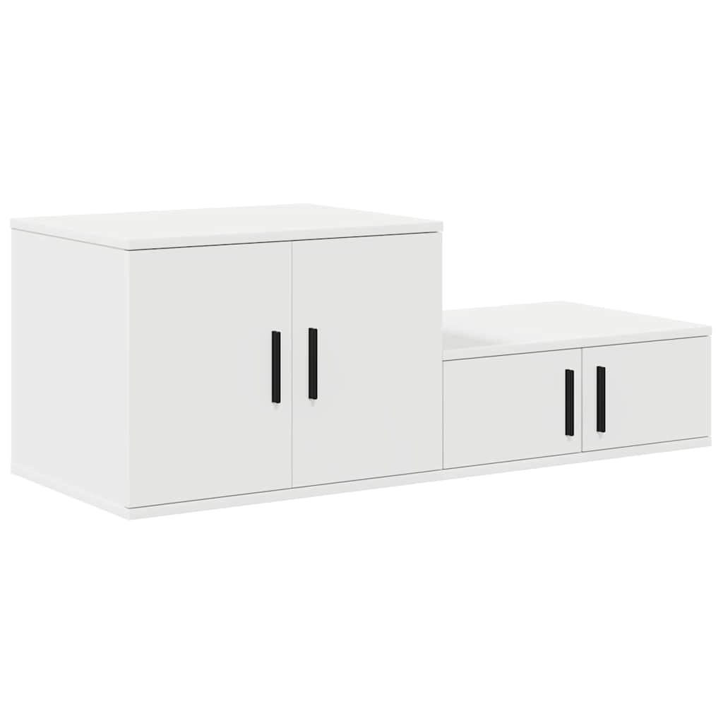Oppbevaringsskap 2 pcs Hvit 108 x 41 x 40 cm Konstruert tre